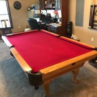 9’ Kasson Oak Professional Pool Table
